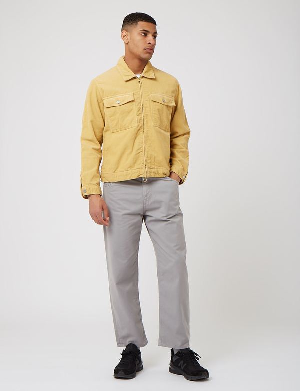 Edwin Sten Zip Corduroy Jacket - brown 