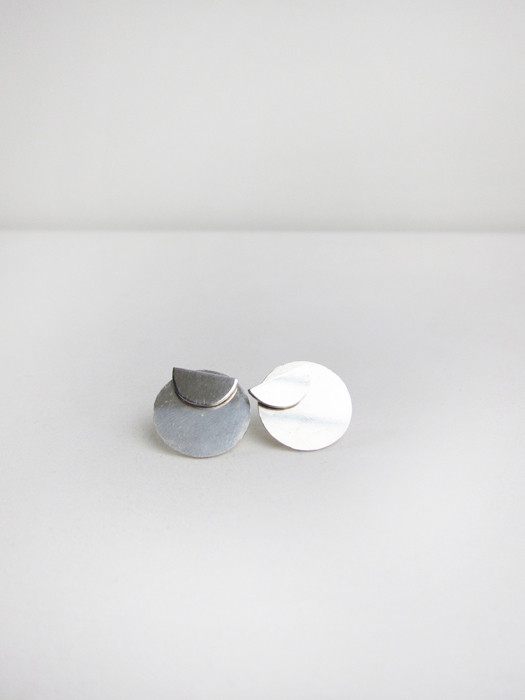 Kat Seale 2-Part Earrings Half Moon Circles Kat Seale 2-Part Earrings Half Moon Circles