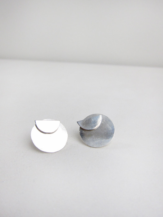Kat Seale 2-Part Earrings Half Moon Circles Kat Seale 2-Part Earrings Half Moon Circles