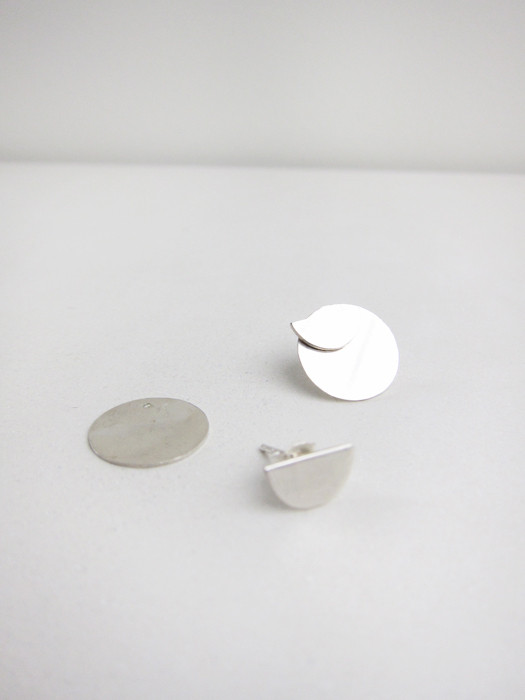 Kat Seale 2-Part Earrings Half Moon Circles Kat Seale 2-Part Earrings Half Moon Circles