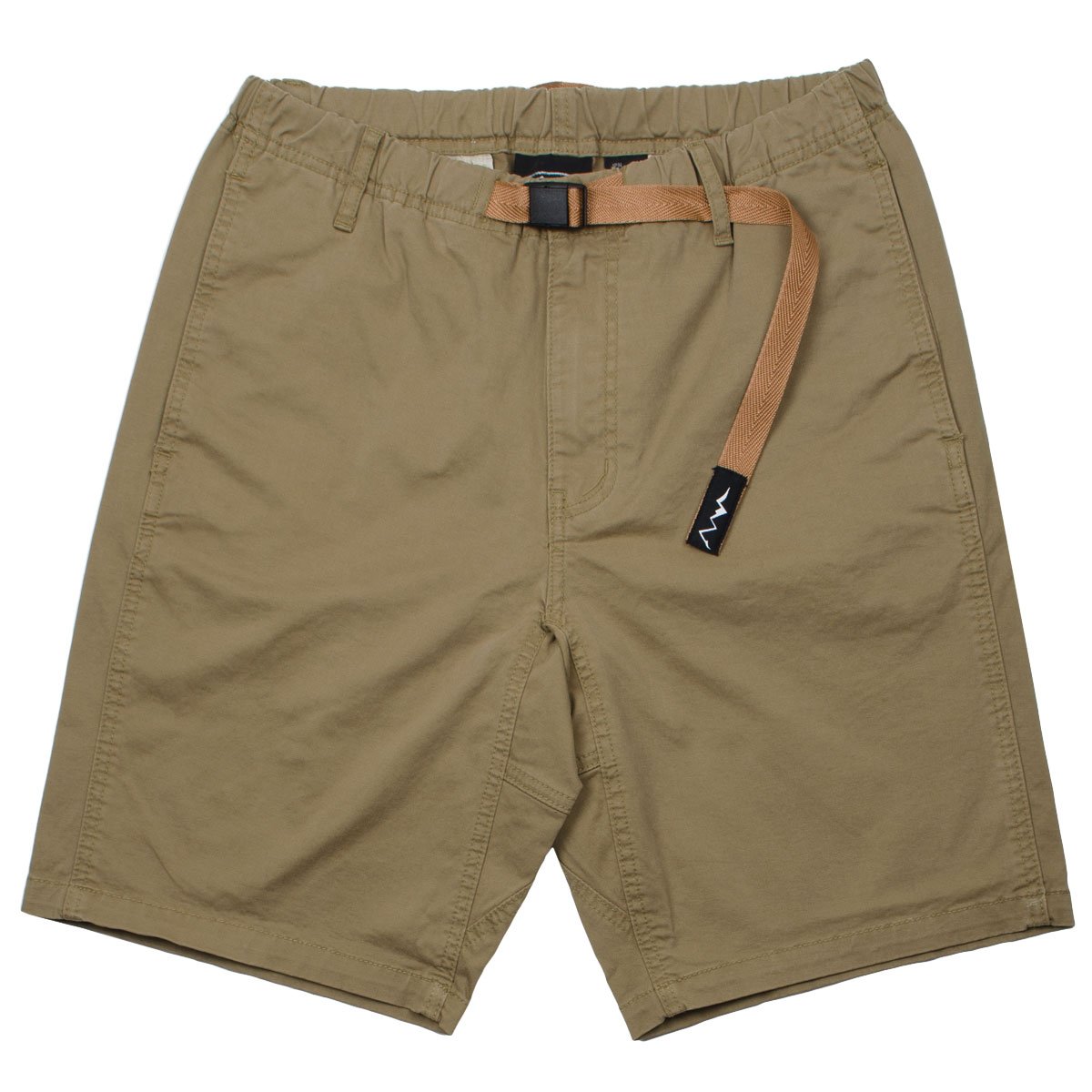 flexible khaki shorts