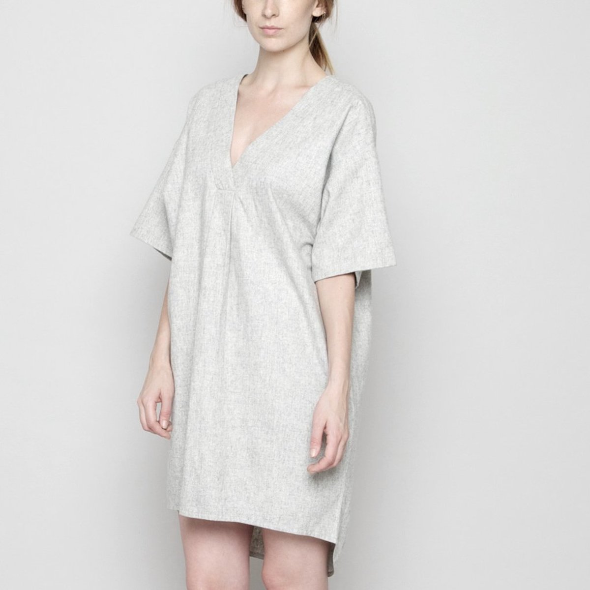 ワンピース pooco color nep Vneck cocoon dress V neck cocoon dress | Garmentory