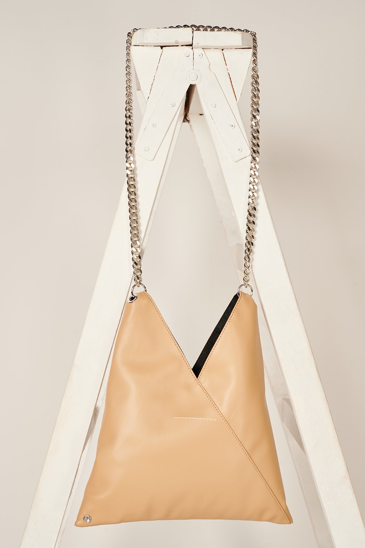 MM6 Maison Margiela Japanese Chain Shoulder Bag - Beige | Garmentory