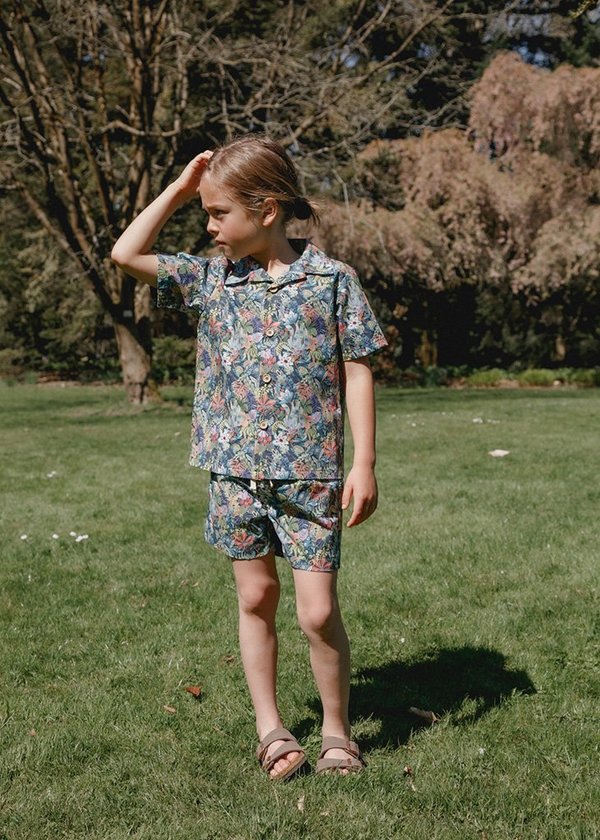 Kids Petits Vilains Adrien Aloha Shirt - Jungle Kids Petits Vilains Adrien Aloha Shirt - Jungle