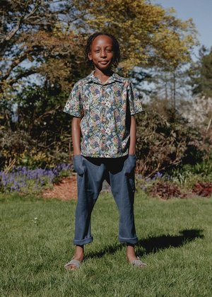 Kids Petits Vilains Adrien Aloha Shirt - Jungle Kids Petits Vilains Adrien Aloha Shirt - Jungle