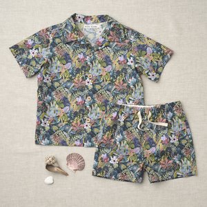 Kids Petits Vilains Adrien Aloha Shirt - Jungle Kids Petits Vilains Adrien Aloha Shirt - Jungle