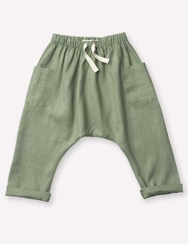 Kids Petits Vilains Blaise Harem Pant - Eucalyptus Kids Petits Vilains Blaise Harem Pant - Eucalyptus