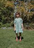 Kids Petits Vilains Clementine Puff Sleeve Dress - Green Gingham - Thumbnail 3