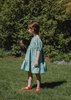 Kids Petits Vilains Clementine Puff Sleeve Dress - Green Gingham - Thumbnail 1