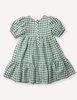 Kids Petits Vilains Clementine Puff Sleeve Dress - Green Gingham - Thumbnail 6