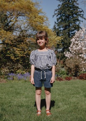 Kids Petits Vilains Gigi Paperbag Short - Navy Kids Petits Vilains Gigi Paperbag Short - Navy