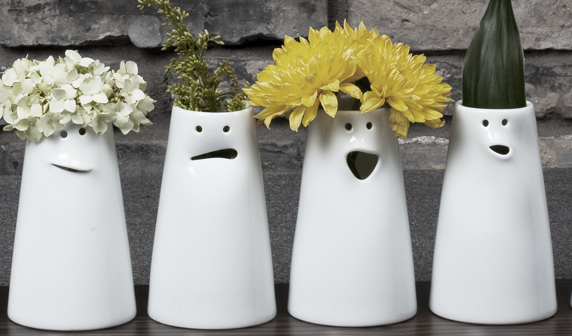 Spin Ceramics Faces Vase Set of 12 Garmentory