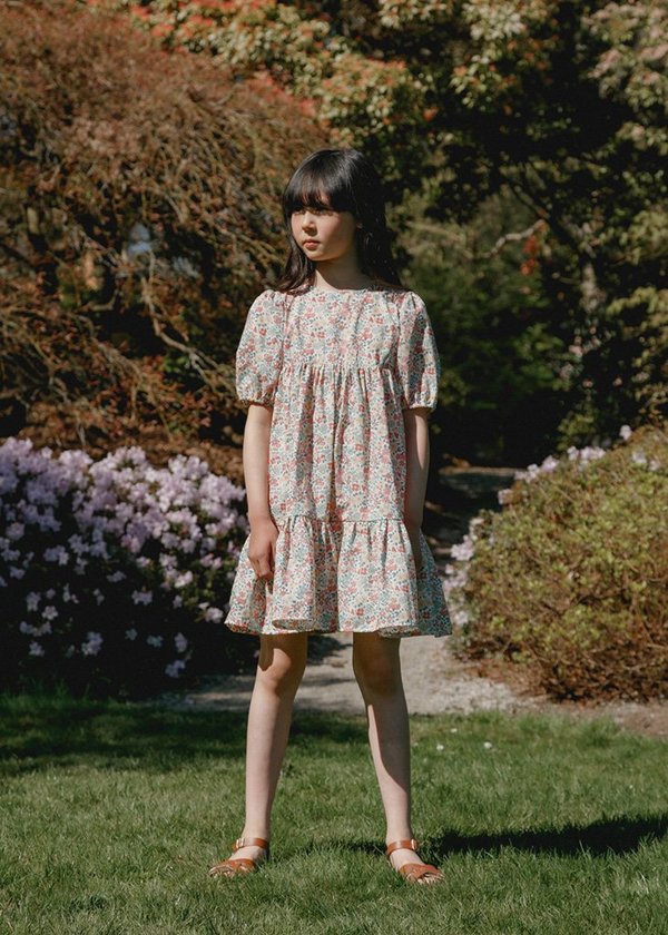 Kids Petits Vilains Clementine Puff Sleeve Dress - Annabella Kids Petits Vilains Clementine Puff Sleeve Dress - Annabella