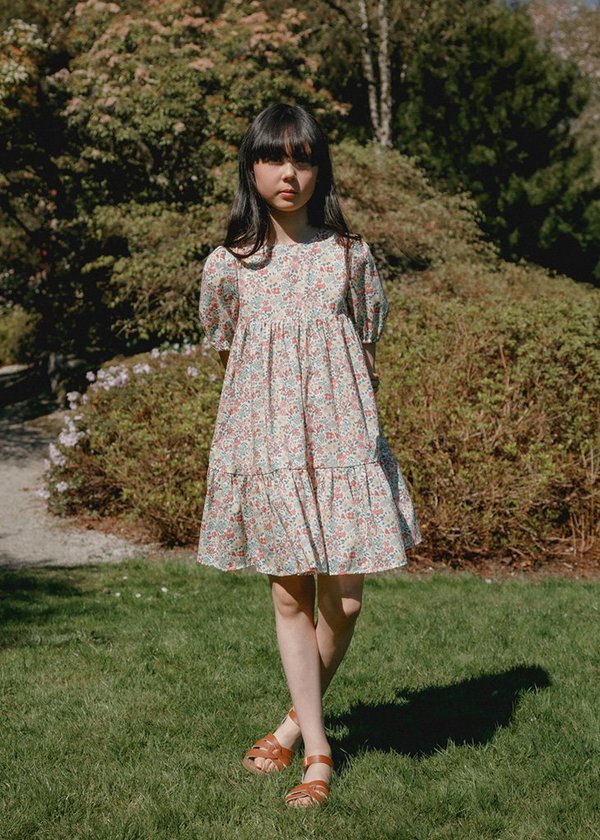 Kids Petits Vilains Clementine Puff Sleeve Dress - Annabella Kids Petits Vilains Clementine Puff Sleeve Dress - Annabella
