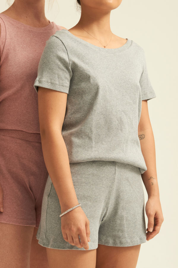 Lois Hazel Rib Tee - Coast Lois Hazel Rib Tee - Coast