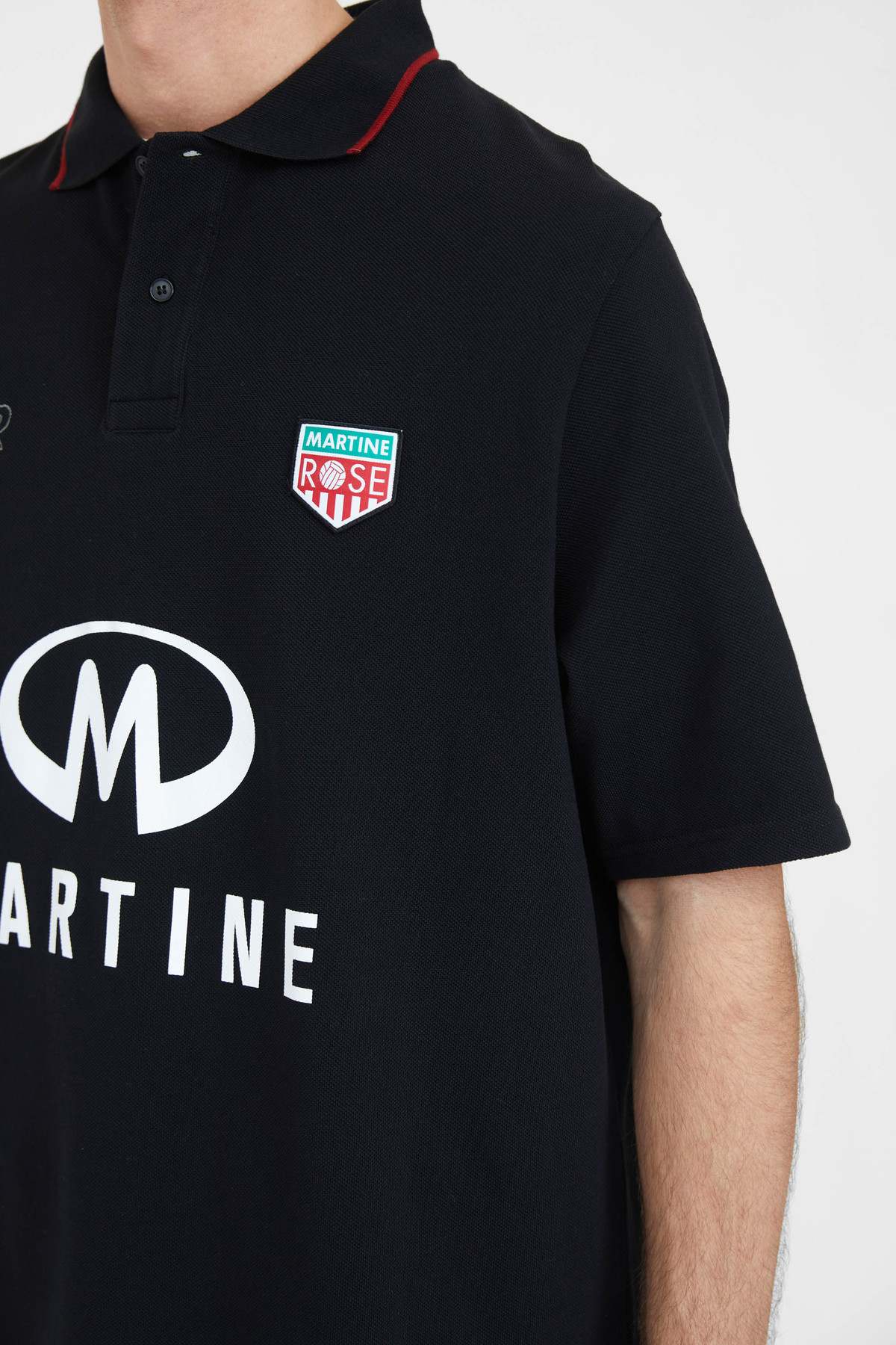 Martine Rose Logo Polo Shirt - Black | Garmentory
