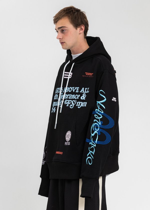 NAMESAKE Sava Oversized Drawcord Hoodie - Black | Garmentory