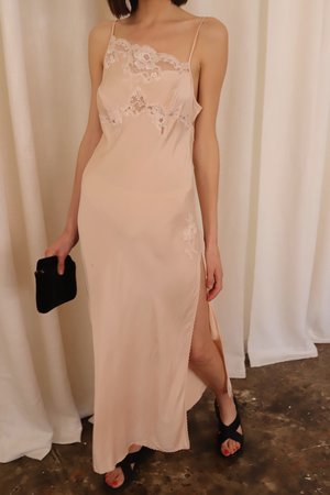 Silk Slip Dress - Pink | Garmentory