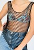 Vintage Beaded Mesh Net Tank - black - Thumbnail 2