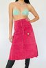 Vintage Suede Crochet Skirt - Cerise - Thumbnail 2