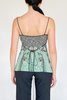 Vintage Flower Print Silk Wrap Tank - Thumbnail 4