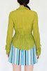 Vintage Chandelier Pleated Blouse - Lime - Thumbnail 4