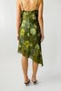 Vintage Asymmetrical Dress - Moss Flower Print - Thumbnail 3