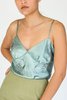 Vintage Satin Silk Beaded Cami - Sea Glass - Thumbnail 1