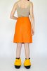 Vintage High Rise Leather Skirt - Tangerine - Thumbnail 5