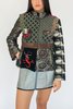 Vintage Textile Collage Print Jacket - Thumbnail 4