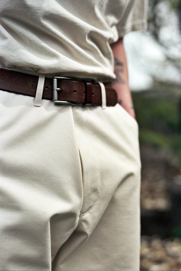スラックス Camiel Fortgens WORKER PANTS CANVAS Camiel Fortgens Worker Pants - Off-White Canvas | Garmentory