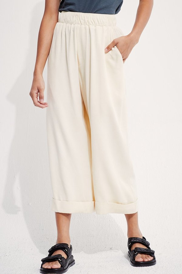 back beat rags Tencel Fleur Pants - Creme back beat rags Tencel Fleur Pants - Creme