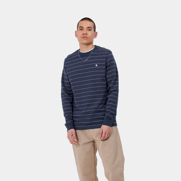 CARHARTT WIP L/S DENTON T-SHIRT - blue CARHARTT WIP L/S DENTON T-SHIRT - blue
