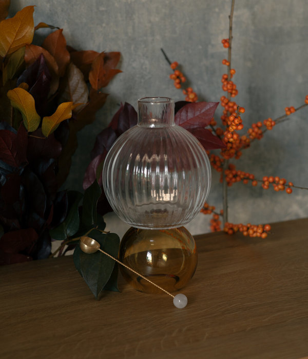 Natalia Criado Crystal Flower Vase - amber Natalia Criado Crystal Flower Vase - amber