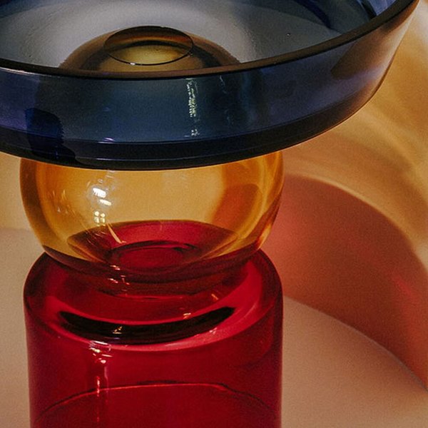 Natalia Criado Col Fruit Vase - blue/red/amber Natalia Criado Col Fruit Vase - blue/red/amber
