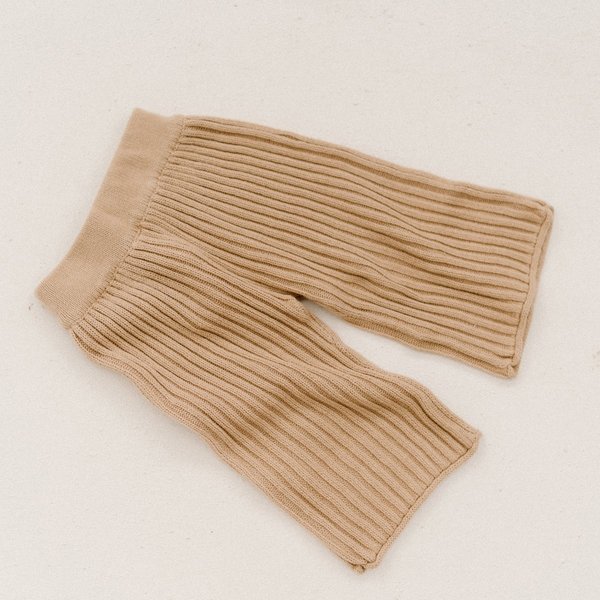 kids unisex Illoura the Label Essential Rib Knit Pant - Caramel kids unisex Illoura the Label Essential Rib Knit Pant - Caramel