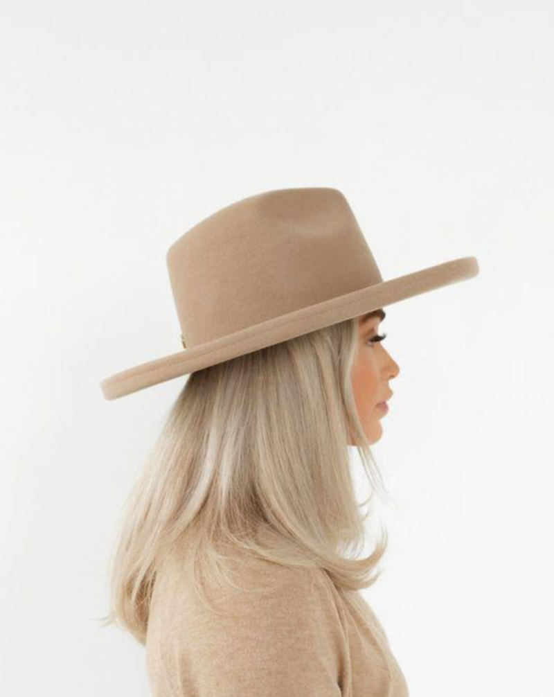 GiGi Pip Cara Pencil Brim Hat - Tan | Garmentory display picture 3
