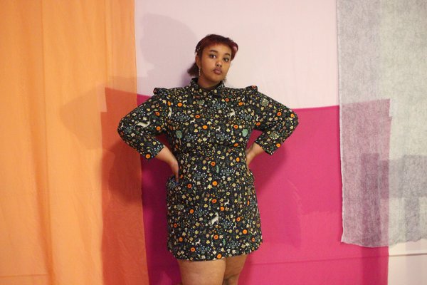 Samantha Pleet Leap Dress - Black Illuminated