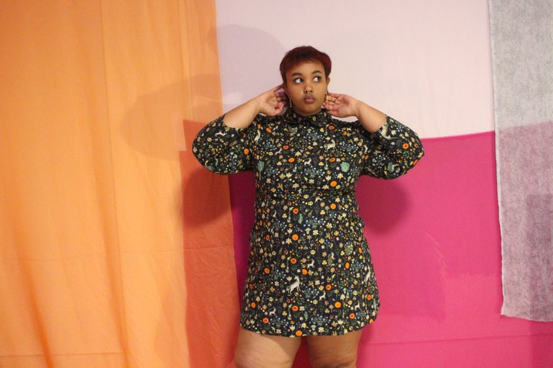 Samantha Pleet Leap Dress - Black Illuminated