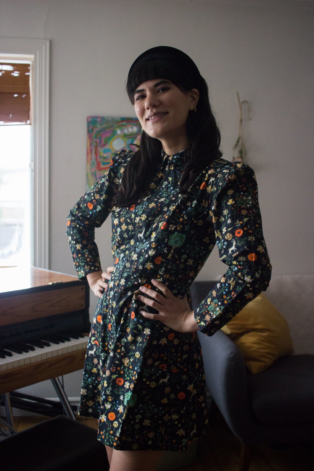 Samantha Pleet Leap Dress - Black Illuminated - Image 9 of 14