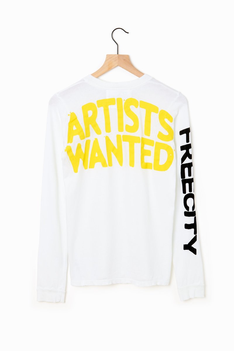 unisex freecity Artists Wanted T-shirt - white