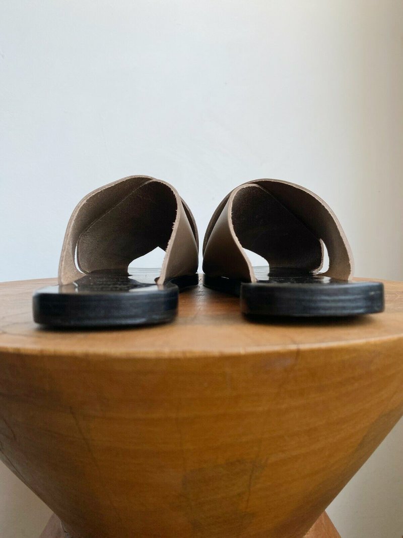 Pre-loved] ATP Atelier Alicia Slides Khaki Brown Garmentory