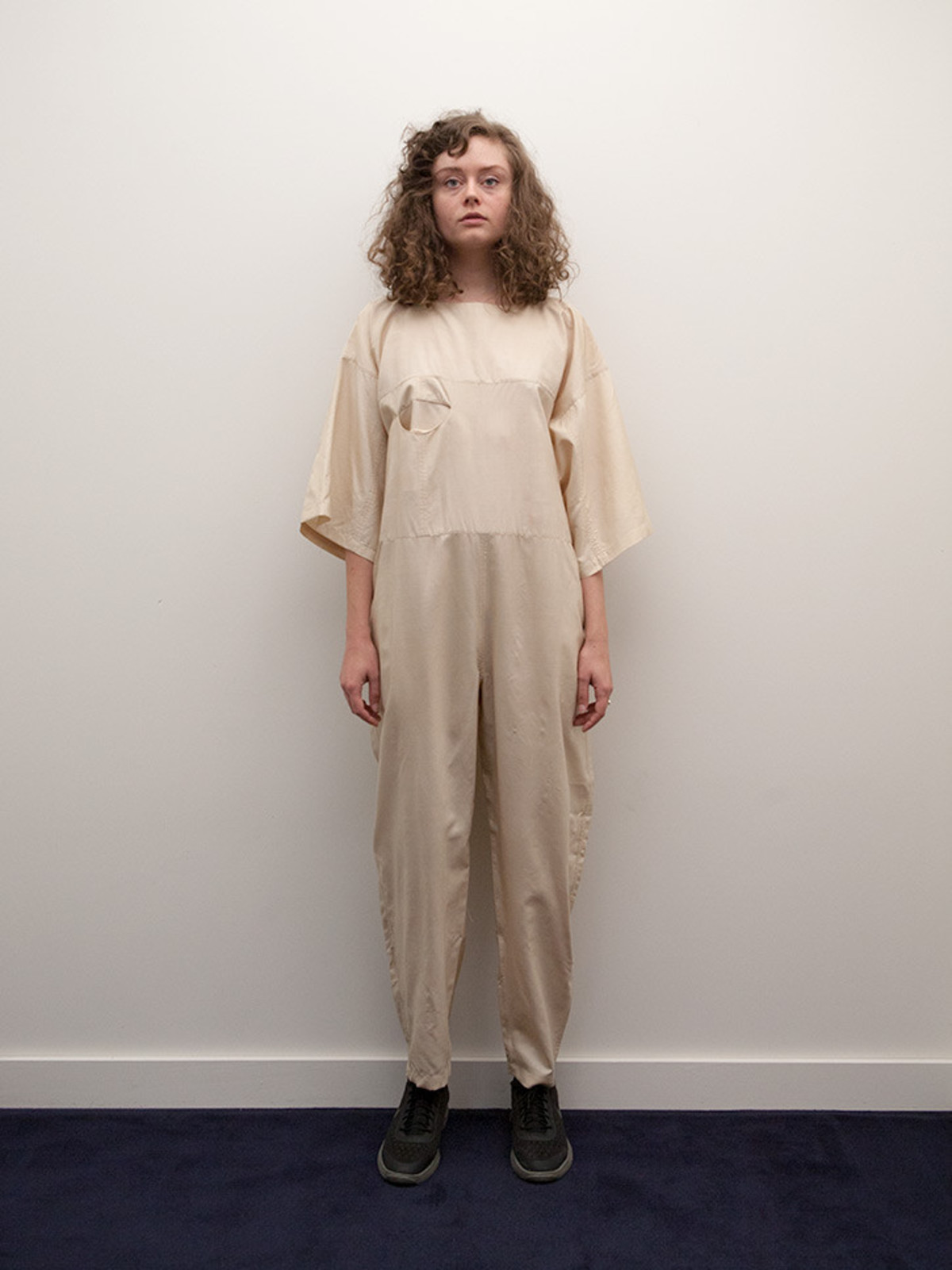 Electric Feathers Boat Jumpsuit, Straw - Image 1 of 3