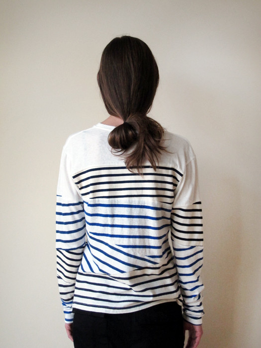 Unisex Kapital Border Jersey Slash Patchwork T Unisex Kapital Border Jersey Slash Patchwork T