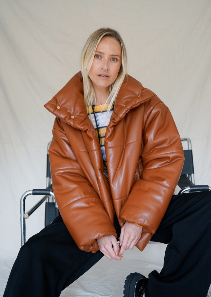 Hide Vegan Leather Puffer Jacket | Garmentory
