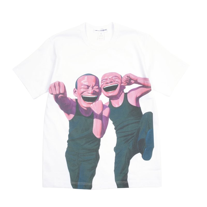 Comme Des Garcons Yue Minjun Short Sleeve T-shirt - White/Print D