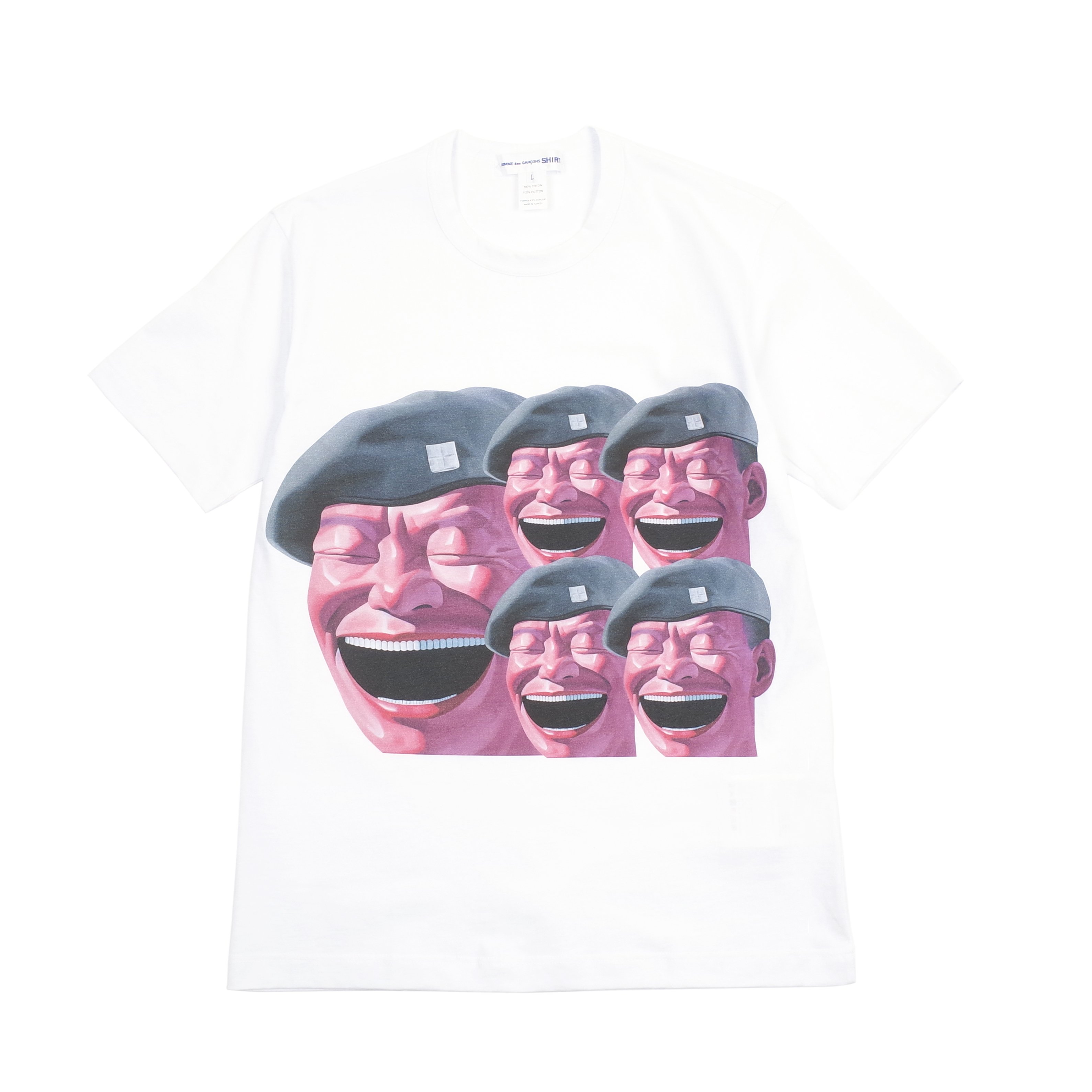 Comme Des Garcons Yue Minjun Short Sleeve T-shirt - White/Print E