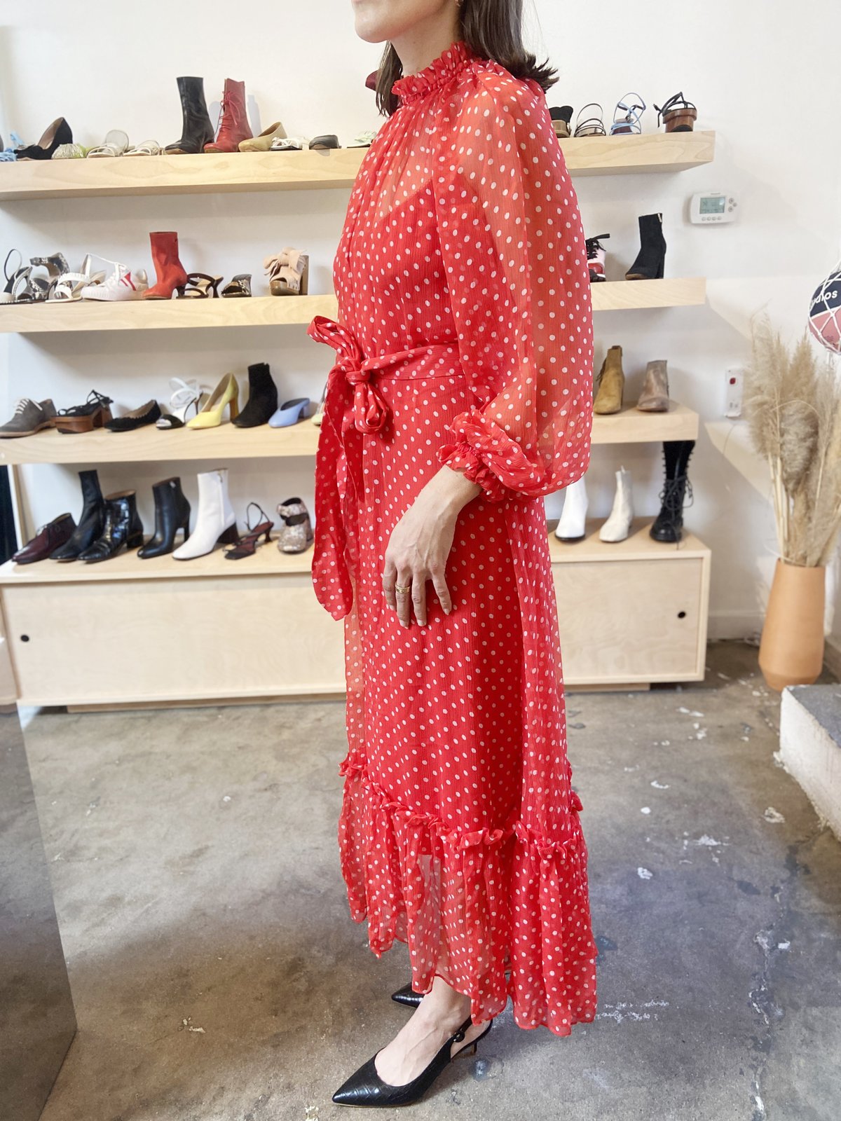 pre-loved Zimmermann NINETY-SIX POLKA DOT dress - red - Image 2 of 4