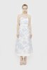 Suno Organza Jacquard Dress - White/Lilac - Thumbnail 1