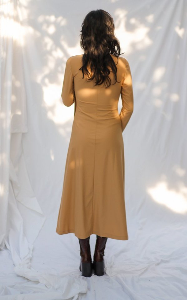 knee length dresses for ladies Yasmin Denim Midi Dress main image 0